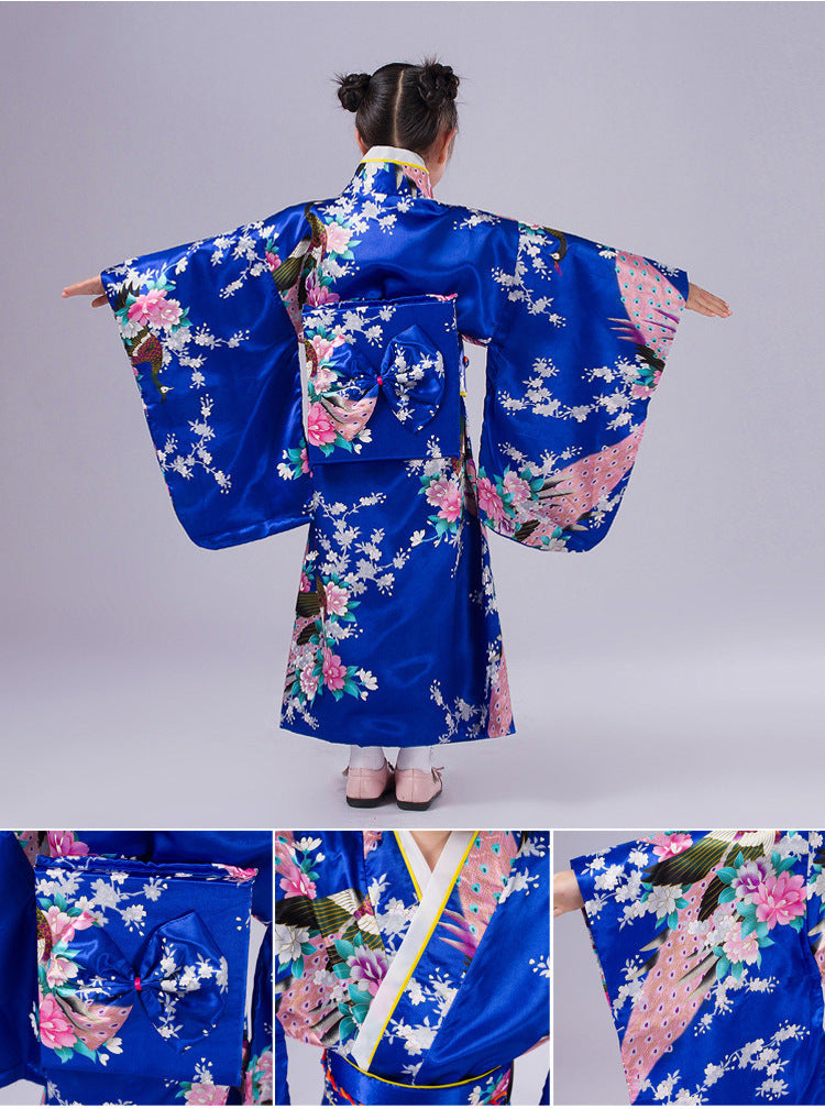 Authentic and Stylish Children's Japanese Kimono Adorable Cherry Blossom Kimono for Kids