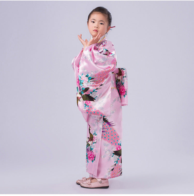 Authentic and Stylish Children's Japanese Kimono Adorable Cherry Blossom Kimono for Kids