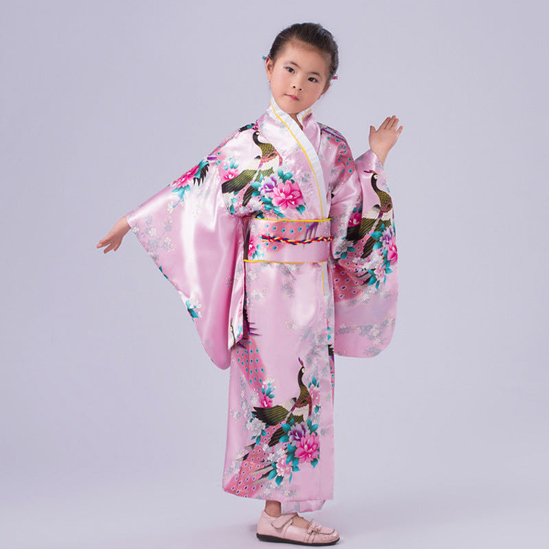 Authentic and Stylish Children's Japanese Kimono Adorable Cherry Blossom Kimono for Kids