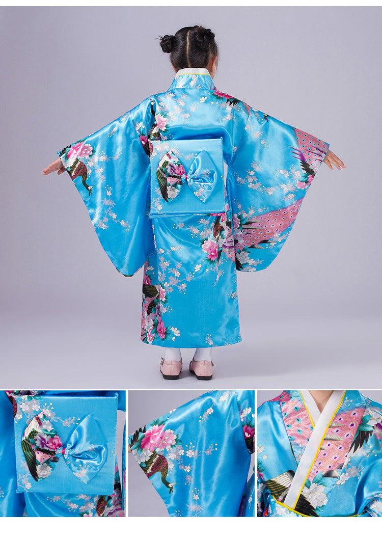 Authentic and Stylish Children's Japanese Kimono Adorable Cherry Blossom Kimono for Kids