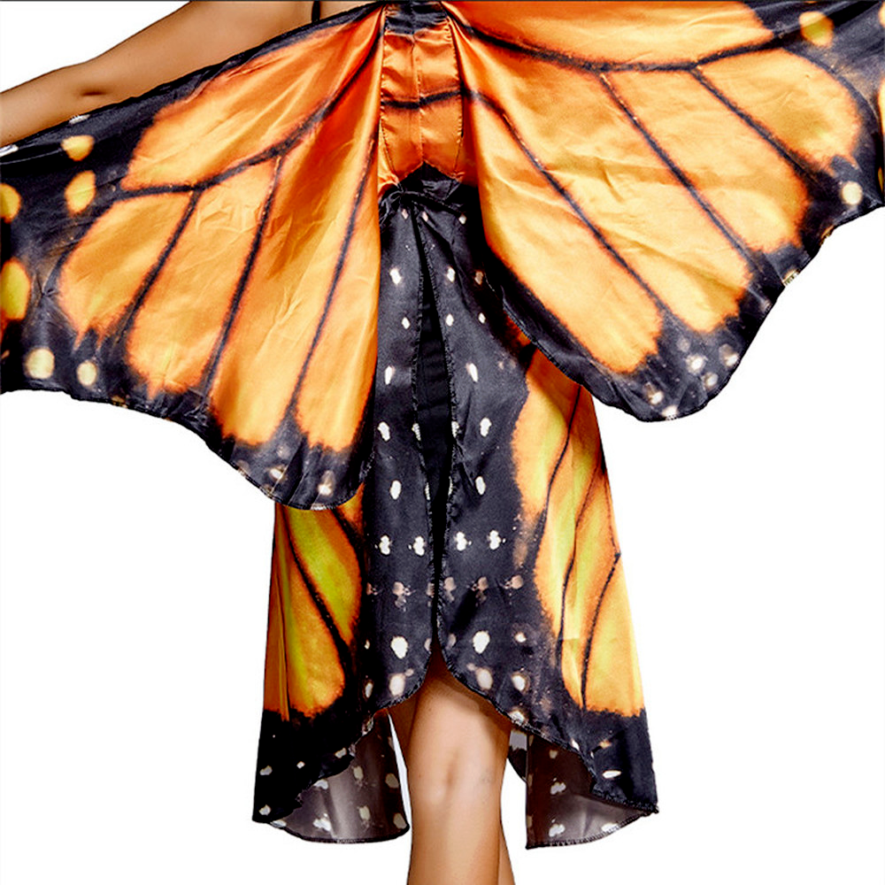 Ladies Monarch Butterfly Costume Women Animal Fairy Fancy Dress Adults Outfit