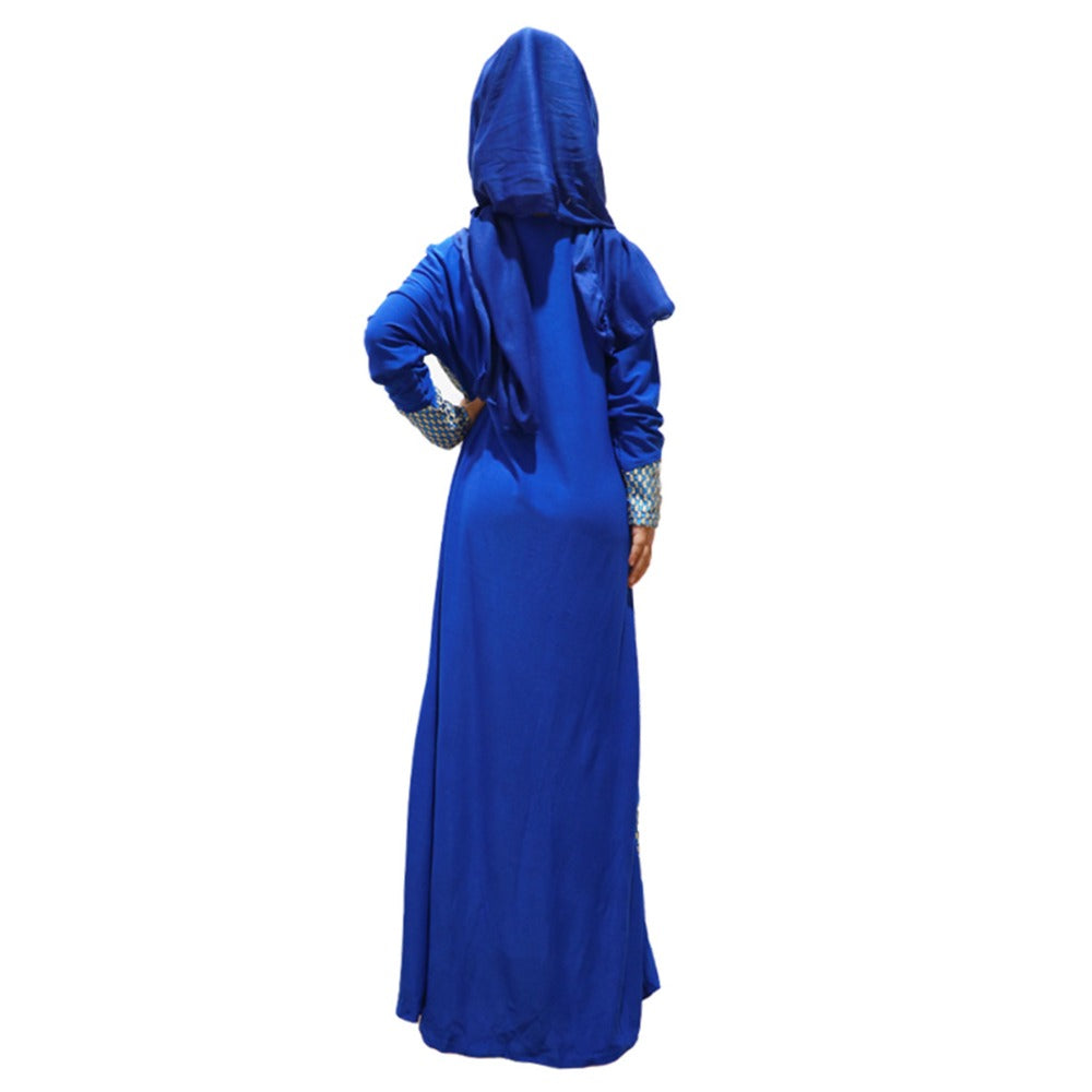 Elegant Arabian Girls Child Beaded Prayer Robe - Stunning Dubai Middle East Islamic Headscarf and Muslim Dress for Kid