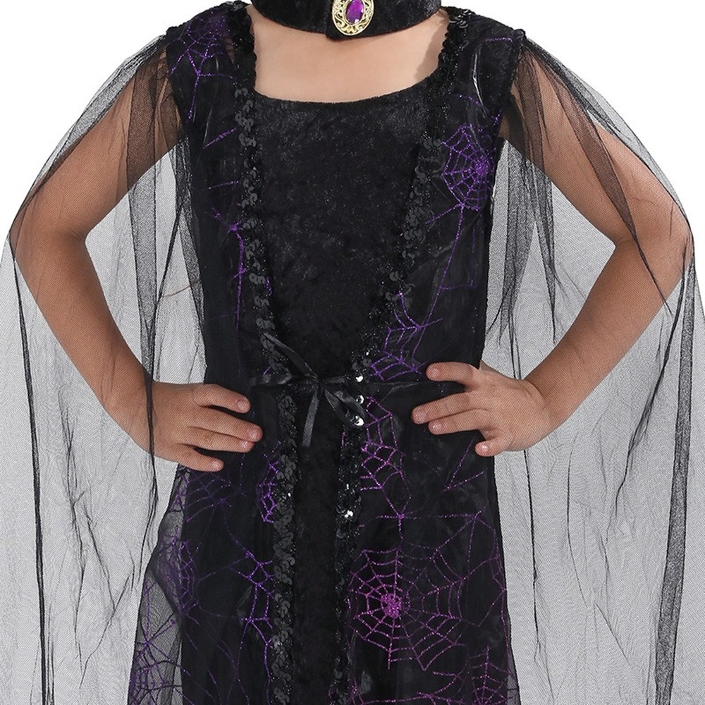 Girls Witch Costume Kids Batgirl Halloween Cosplay Fancy Dress Up Party Outfit