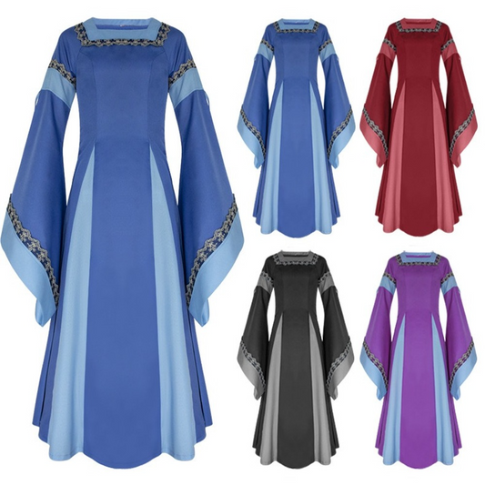 Women Irish Renaissance Medieval Dress Halloween Costume Retro Party Gothic Gown